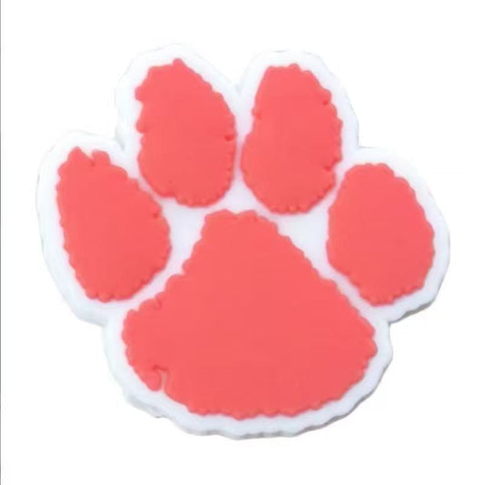 Paw University football themed silicone focal beads for crafts