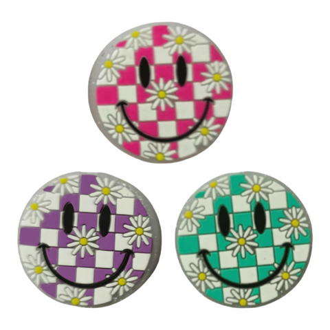 Smiling Flower Face Silicone Focal Beads For Pen Making