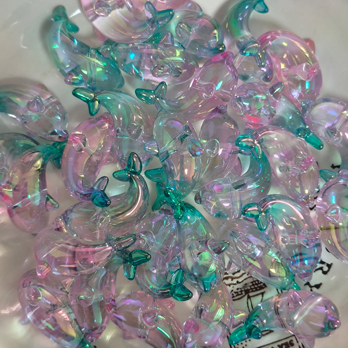 random mix Dolphin Acrylic Beads, for beadable pen