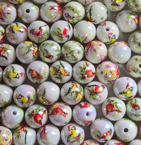 16mm Red Bird Acrylic Beads for beadable pen