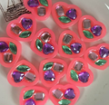 Pink heart with diamonds Aryclic Beads For Pen Making